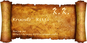 Krucsó Kitti névjegykártya